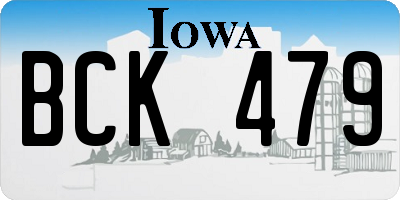 IA license plate BCK479