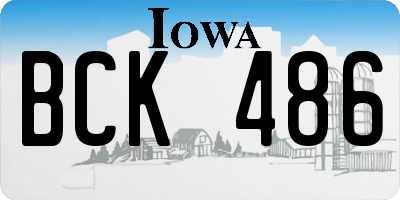 IA license plate BCK486