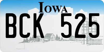 IA license plate BCK525
