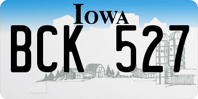 IA license plate BCK527