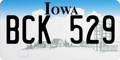 IA license plate BCK529