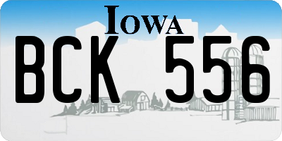 IA license plate BCK556