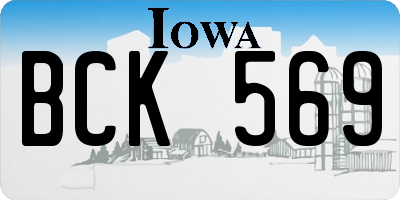 IA license plate BCK569
