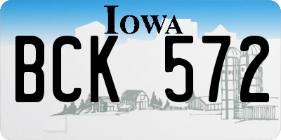 IA license plate BCK572