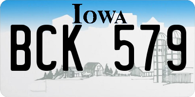 IA license plate BCK579