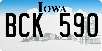 IA license plate BCK590