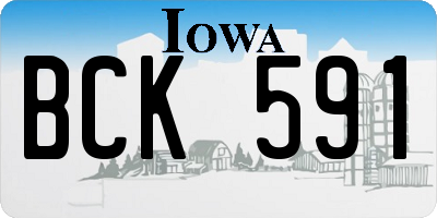 IA license plate BCK591