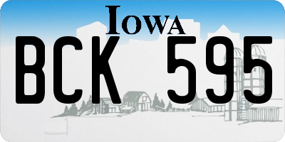 IA license plate BCK595