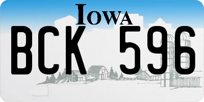 IA license plate BCK596