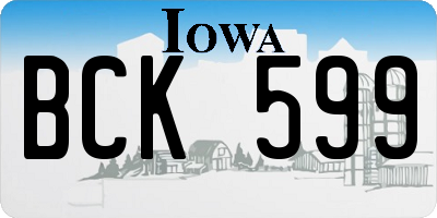 IA license plate BCK599