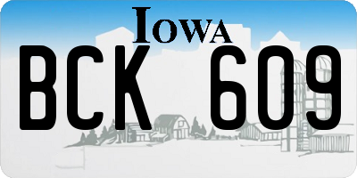 IA license plate BCK609