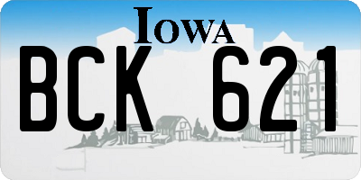 IA license plate BCK621