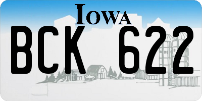 IA license plate BCK622