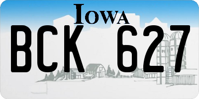 IA license plate BCK627
