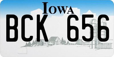IA license plate BCK656