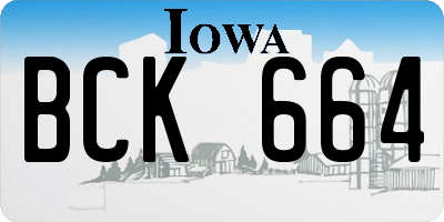IA license plate BCK664