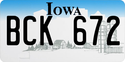 IA license plate BCK672