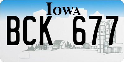 IA license plate BCK677