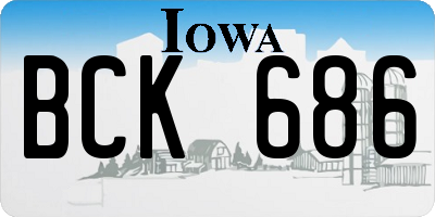 IA license plate BCK686