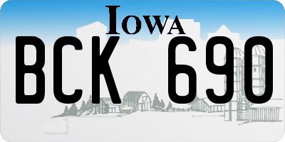 IA license plate BCK690