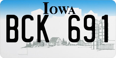 IA license plate BCK691