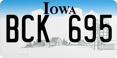 IA license plate BCK695