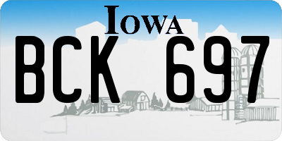 IA license plate BCK697