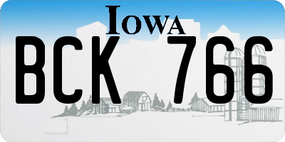 IA license plate BCK766
