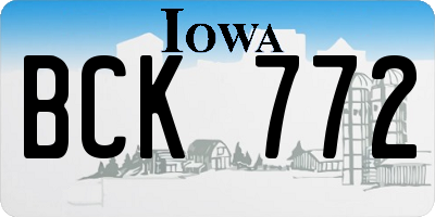 IA license plate BCK772