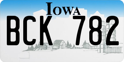 IA license plate BCK782