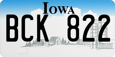 IA license plate BCK822