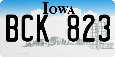 IA license plate BCK823
