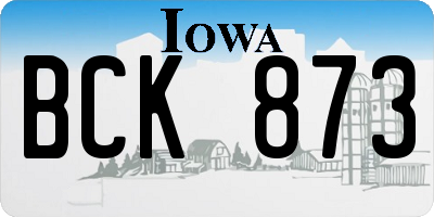 IA license plate BCK873