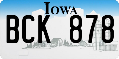 IA license plate BCK878