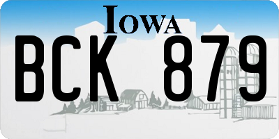 IA license plate BCK879