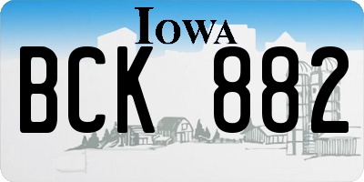 IA license plate BCK882