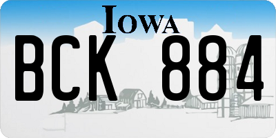 IA license plate BCK884