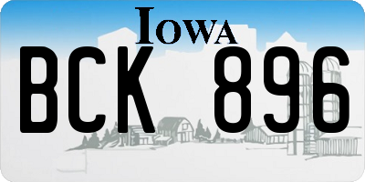 IA license plate BCK896