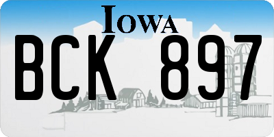 IA license plate BCK897