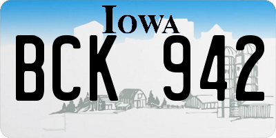 IA license plate BCK942