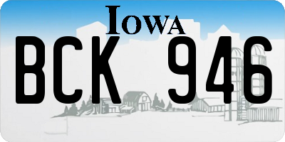 IA license plate BCK946