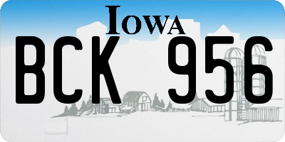 IA license plate BCK956