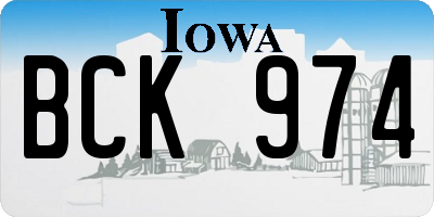 IA license plate BCK974