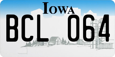 IA license plate BCL064