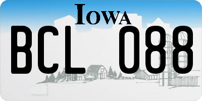IA license plate BCL088