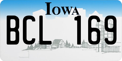 IA license plate BCL169