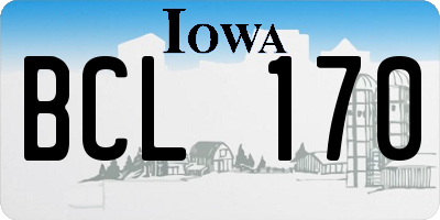 IA license plate BCL170