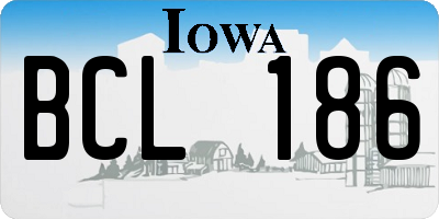 IA license plate BCL186