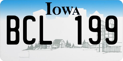 IA license plate BCL199