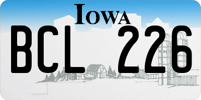 IA license plate BCL226